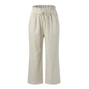 Regular Fit Ladies Canvas Women Trousers Elastic Waist Mid Rise Winter Quick Dry Breathable Latest Design Trendy <b>cheap</b> price - Product Image 2
