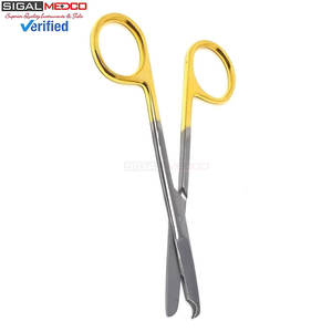 Tijeras de Sutura Spencer de 4.5 Pulgadas, Tijeras Quirúrgicas Manuales de Acero Inoxidable con Puntas en Forma de Gancho Pequeño, Mango Dorado, Certificación CE - Product Image 5