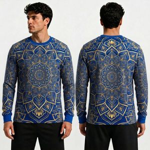 เสื้อเชิ้ตแขนยาวพิมพ์ลายซันเซ็ทออมเบร ผ้าฟลีซ โพลีเอสเตอร์ สำหรับผู้ชาย อุ่นสบาย ระบายอากาศได้ดี คุณภาพสูง เหมาะสำหรับฤดูหนาว - Product Image 5