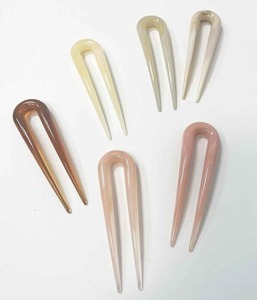 Épingle à cheveux artisanale en corne de buffle naturelle pour femme, support de chignon, accessoire capillaire vintage ethnique et écologique - Product Image 6