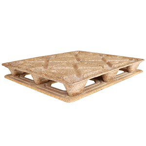 Palette statique réutilisable en bois moulé double face, recyclable 4 voies, robuste et durable, 1200x1000x142mm, 8500kg - Product Image 2