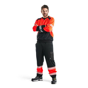 Camiseta de Seguridad de Tela de Poliéster Tejida, Ropa de Trabajo de Alta Visibilidad, Sudadera Reflectante de Color Rojo, Malla de Poliéster - Product Image 5