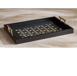 Plateau de service pour nourriture, café ou chocolat, pour restaurants, serveur de desserts, finition personnalisée, utilisation dans les restaurants, cafés, hôtels, plats de service - Product Image 1