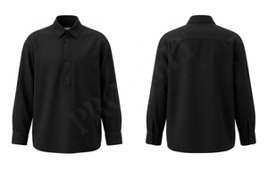 Chemise habillée décontractée à manches longues boutonnée, style personnalisé, unie et élégante, confortable, pour le travail et le bureau - Product Image 4