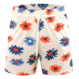 Shorts de basketball personnalisés en maille noire OEM ODM à séchage rapide, impression numérique, logo personnalisé, tenue d'équipe pour hommes adultes, maille double couche Pro 2026 - Product Image 1