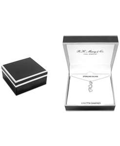 Diamond <b>Triple</b> Heart 18" Pendant <b>Necklace</b> (1/10 ct. t.w.) in Sterling Silver | Macy's - Product Image 3