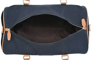 Olive Green Genuine Leather Duffel <b>Bag</b> Lightweight Rugged Gym <b>Weekender</b> <b>Travel</b> Carry-On Polyester Lining Large Capacity Durable - Product Image 5