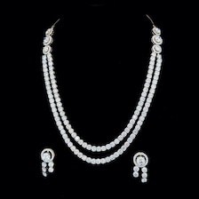 Ensemble de collier de mariée en diamant cultivé en laboratoire : bijoux indiens en or 14 carats - Product Image 2