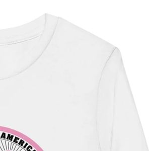 เสื้อสเวตเชิ้ตแขนยาวคอกลมสีขาวสำหรับวัยรุ่นพร้อมโลโก้แจ็คแอนด์จิลออฟอเมริกา 1938 เสื้อสวมหัวผ้าฝ้ายลำลองสำหรับวัยรุ่นทุกวัน - Product Image 3