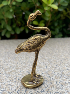 Figurine d'Oiseau Grue en Laiton Faite à la Main, Sculpture Élégante en Métal, Statue d'Oiseau à Long Cou, Décoration de Table pour la Maison et le Bureau, Faune Sauvage - Product Image 6