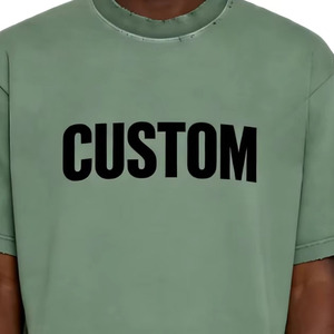 T-shirt surdimensionné personnalisé avec impression sérigraphique, effet vieilli, tissu 100% coton confortable, pour un look décontracté ou streetwear, unisexe. - Product Image 3