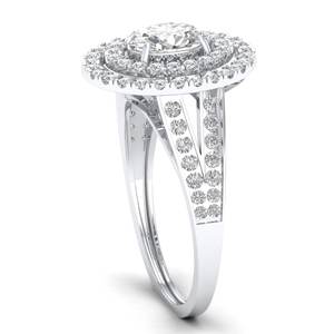 Bague de fiançailles REYES GRA certifiée en argent sterling 925, coupe ovale, 1,35 carat, moissanite, bijoux fins, cadeau d'anniversaire pour elle - Product Image 3