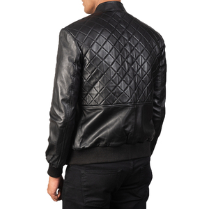 Chaqueta de Motociclista para Hombre, Negra, Acolchada, de Cuero PU, Impermeable, Resistente al Viento, Elegante, Ajustada, Estilo Urbano - Product Image 5