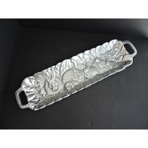 Plateau de service rectangulaire en aluminium moulé, pour restaurants et usage domestique, écologique, luxueux, moderne, de haute qualité, vente en gros - Product Image 6