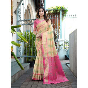 Vestidos de Cóctel Elegantes para Mujer, de Organza Zari Tejida, Estilo Patola Saree, por Elite Weaves, 600g - Product Image 4