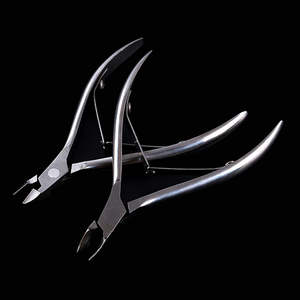 Pince à cuticules à lame incurvée en acier inoxydable avec large ouverture de mâchoire pour le soin des ongles - Outil professionnel pour le nail art ANAAIF - Product Image 2