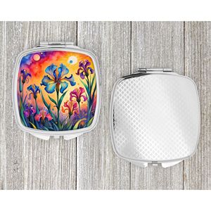 Coloré Iris Compact Voyage Maquillage Miroir Décoratif Pliant Poche Miroir pour Femmes et Filles Cadeau - Product Image 4