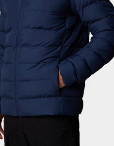 Veste matelassée légère bleu foncé pour homme, de qualité supérieure, avec fermeture éclair intégrale, chaude et isolante, décontractée, à capuche, pour l'hiver - Product Image 6