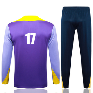 Ensemble de survêtement d'hiver pour hommes, sports de loisirs en salle, 100% polyester, logo personnalisé imprimé par transfert thermique, vêtements de sport contrastés - Product Image 2