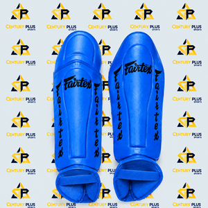 Espinilleras Fairtex Azules de Cuero Genuino con Marco de Acero de Alto Carbono, Protección Profesional, Cierre de Gancho y Bucle, Ligeras para Adultos - Product Image 5