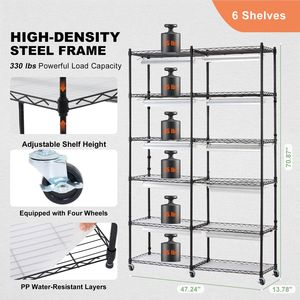 Scaffale per Piante a 6 Livelli Grande e Alto con Luce di Crescita a Spettro Completo 3000K 200W per Interni - Product Image 6