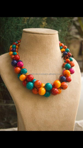 Collar de Resina Geométrico Estilo Americano para Mujer, Joyería Bohemia Moderna, Cadena de Epoxi Hecha a Mano para Bodas y Fiestas - Product Image 2