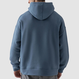 Sweat à capuche superposé d'hiver de qualité supérieure, manches longues, 100 % coton molletonné respirant, disponible en gros pour hommes - Product Image 3
