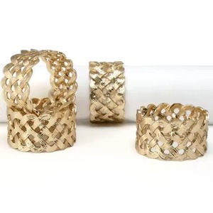 Luxury <b>Table</b> Styling Metal Napkin Ring for Banquet Decor Wedding and Party Arrangement - Product Image 5