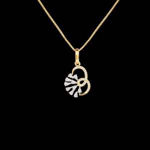 Collar con Colgante de Diamante Abstracto Moderno – Diamantes Cultivados en Laboratorio en Oro Amarillo, Joyería de Diamantes de Lujo - Product Image 2