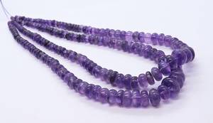 Perles Rondelles Lisses en Améthyste Naturelle Africaine AAA 5-10 MM, Perles de Pierre Précieuse Améthyste Unie, Rondelles d'Améthyste Dégradées, Pierres Précieuses en Vrac - Product Image 4