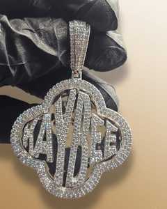 Colgante Personalizado con Iniciales, Totalmente Cubierto de Diamantes, Plata 925, Moissanita VVS, Letra Hip Hop, Chapado en Oro, para Hombre y Mujer - Product Image 3