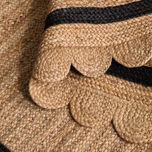 High Quality Bulk Supply Natural Fiber Collection Hand Woven Eco Friendly Modern Solid Color Jute Hand Braided Runner Rug Home - Product Image 5