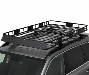Panier de toit pour bagages 64x39x5 pouces, porte-bagages de toit robuste 200 lbs avec sac et filet imperméables pour SUV, camion, voiture GAPCGC003 - Product Image 1