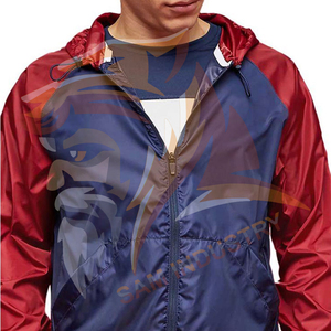 Ensemble de survêtements coupe-vent personnalisés avec logo, à capuche, en molleton 100 % coton respirant, coupe classique, pour l'hiver - Product Image 4