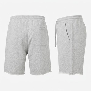 Pantalones Cortos Bermuda de Algodón Gris para Hombre, con Cordón en la Cintura, Bolsillos, Estilo Casual, Tejido de Punto, Cintura Media, Color Sólido, Transpirables - Product Image 5