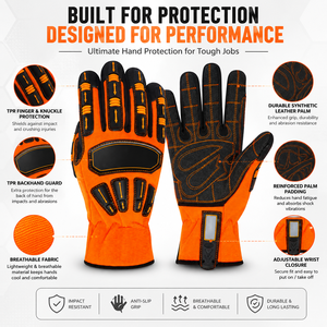 Guantes Mecánicos de Impacto TPR al por Mayor, Guantes de Seguridad para Campos Petroleros, Antideslizantes, Resistentes a Cortes, Guantes de Protección Industrial para Seguridad - Product Image 2