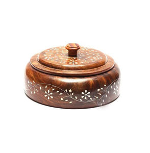 Wooden Chapati <b>Box</b> Chapati <b>Box</b> for Kitchen Wooden Hotpot Roti <b>Box</b> Serving Casserole Set Hotpot for Chapati Roti <b>Decor</b> - Product Image 5