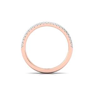 Bague de fiançailles élégante en diamant de laboratoire CVD taille ronde Eternal Grace en argent et or pour femme - Product Image 2