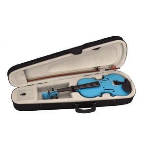 Violino Acustico 4/4 Fatto a Mano con Custodia Blu Cielo, Arco e Resina, Violino in Legno per Studenti con 4 Corde per Studenti e Violinisti - Product Image 2