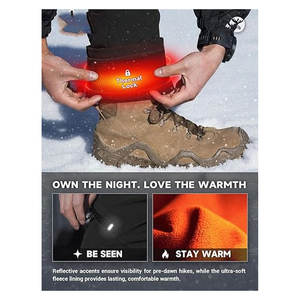 Pantalon de randonnée cargo doublé polaire pour homme, résistant à l'eau, softshell, pantalon de ski, hiver, extérieur, durable, chaud, coupe-vent, thermique - Product Image 4