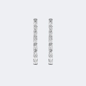 Pendientes de Aro con Diamantes en Forma de Marquise de 3.90CTW - Product Image 5