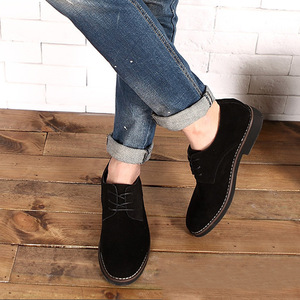 Chaussures habillées en cuir véritable grande taille pour hommes, style britannique, en daim, pour hommes d'âge moyen et âgés - Product Image 3