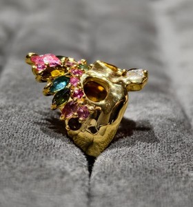 Bague en argent sterling 925 avec tourmaline rose, prix de gros REYES, bijoux fins plaqués or jaune 14 carats et rhodium, sur mesure - Product Image 3