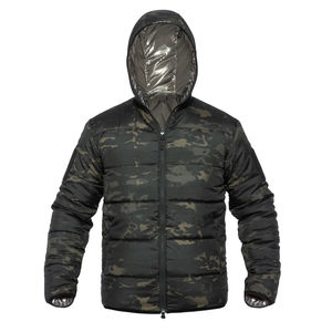 Blouson matelassé personnalisé pour homme à imprimé camouflage, chaud, respirant, écologique, à manches longues, avec capuche, vêtement d'extérieur d'hiver - Product Image 4