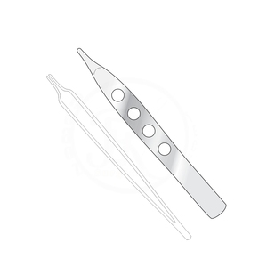 Pinzas de disección modificadas McIndoe HC-CL-181 de 152 mm de largo y punta de 1 mm, modificadas para disección fina y precisa, quirúrgicas y dentales - Product Image 2