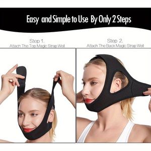 สายรัดคางปรับระดับได้ ระบายอากาศได้ดี สีดำ ผลิตภัณฑ์ป้องกันการนอนกรน - Product Image 2