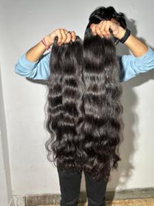 Extensiones de cabello sin enredos alineadas con cutículas de cabello sin procesar de calidad superior de estilo ondulado natural indio - Product Image 4
