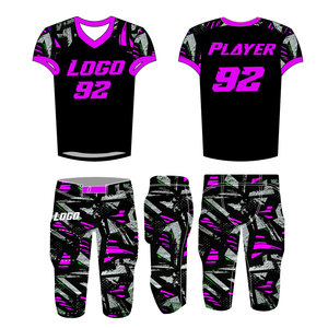 Ensemble de maillot et pantalon de football américain en twill 100 % haute qualité pour adulte, uniformes personnalisés, tailles courtes et grandes, toutes saisons, en promotion - Product Image 1