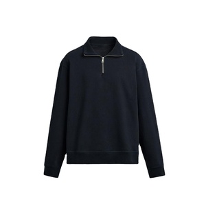 Men Half <b>Zip</b> Pullover Sweatshirt Custom Embroidery Cotton Fleece Oversized Streetwear Fashion USA Clothing Brand - Product Image 1
