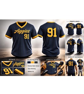 เสื้อเจอร์ซีย์ฟุตบอล hbcu North Carolina A & T pinstripe สำหรับฤดูร้อน hbcu NC A & T COLLEGIATE APPAREL JERSEY hbcu North - Product Image 4